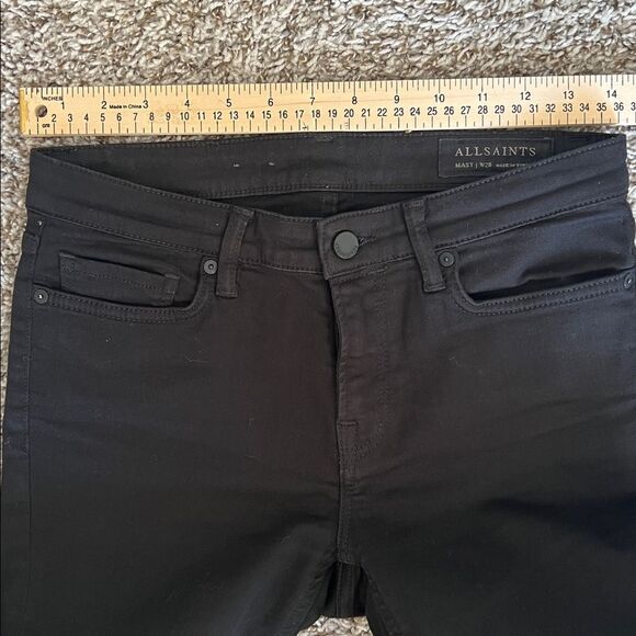 All Saints Mast Jeans Black Skinny in Size 28 - Picture 16 of 16
